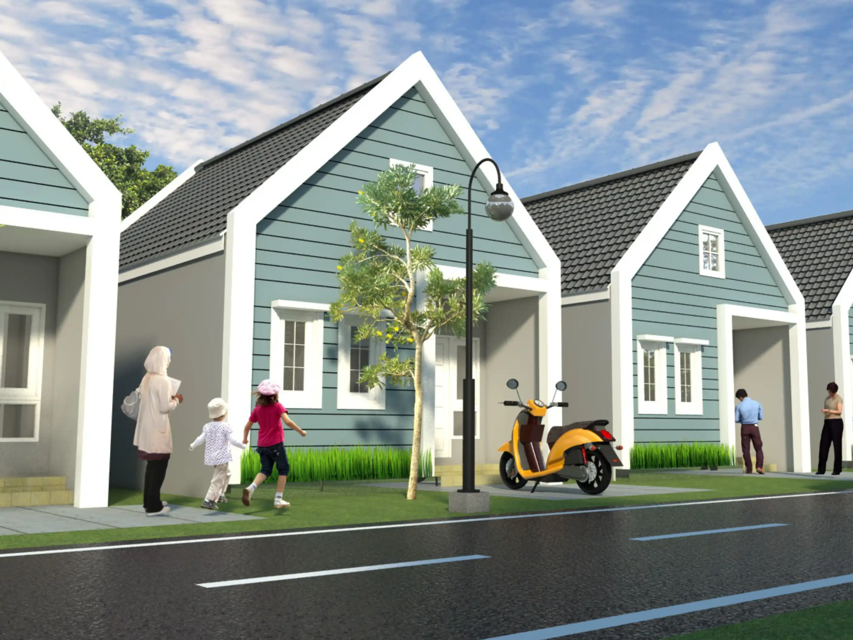 D'Sunny Emerald Tipe 36, varian rumah subsidi di kota Banjarmasin